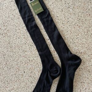Harrods Pantherella Black Men's Fine English Socks